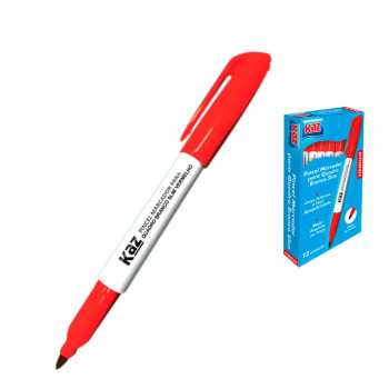 PINCEL MARCADOR P.QUADRO BCO. VERM. SLIM KZ11100VM - KAZ