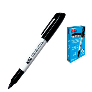 PINCEL MARCADOR P.QUADRO BCO. PRETO SLIM KZ11100PT - KAZ