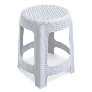 BANQUETA PREMIUM RATTAN - BRANCA - ARQPLAST
