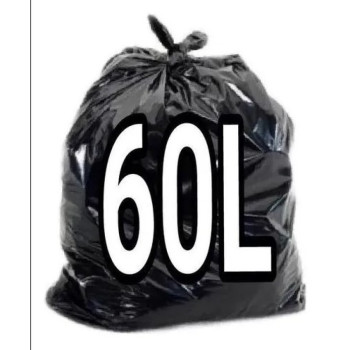 SACO LIXO PRETO 60L COMUM - 100 UND