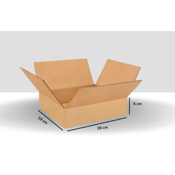Caixa de Papelão Tipo Maleta 26x19x6 cm para Envio e E-commerce - 25 Unidades