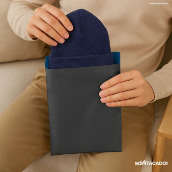 Sacos Envelope Segurança Embalagem Preto 26x36